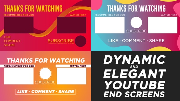 Dynamic And Elegant YouTube End Screens