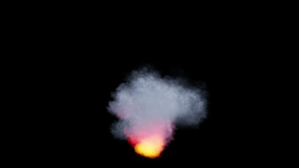 Blazing bonfires erupt with rising and spreading smoke in a realistic fire scene Isolated by Alpha alt