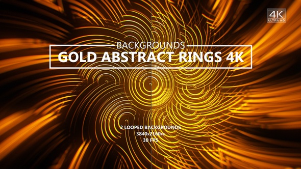 Gold Abstract Rings