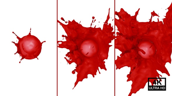 Red Paint Drop Splash 4K alt