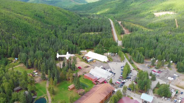 4K Drone Video of Aurora Ice Museum and Lodge at Chena Hot Springs Resort near Fairbanks, Alaska