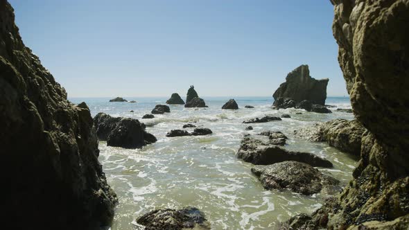 Sea stacks at El Matador State Beach