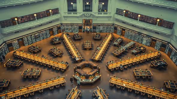 Timelapse of library in Melbourne