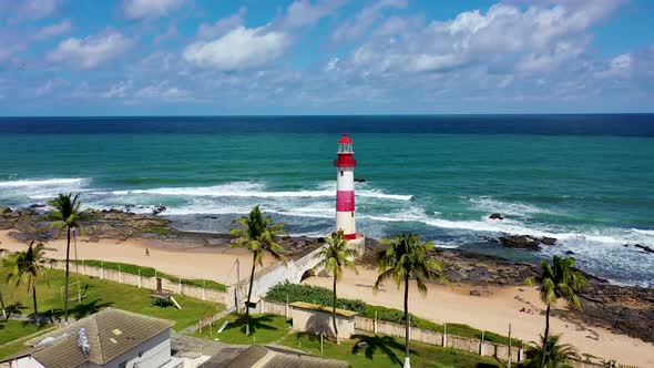 Cityscape of Salvador state of Bahia Brazil. Tropical scene tourism city.