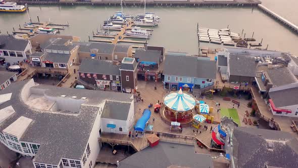 San Francisco Pier 39 Aerial View