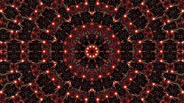 abstract lines color red light shining round shape in center, black background