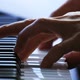 Female Hands Playing Piano. A Woman Touches the Keys with Her Fingers - VideoHive Item for Sale