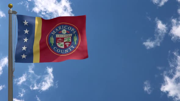 Maricopa County Flag Arizona (Usa) On Flagpole