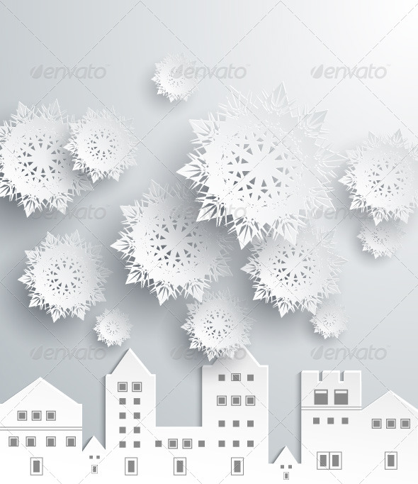 Paper Snowflakes and Town