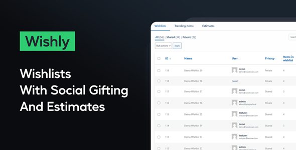 Wishly – WooCommerce Wishlist, Gifting and Estimates
