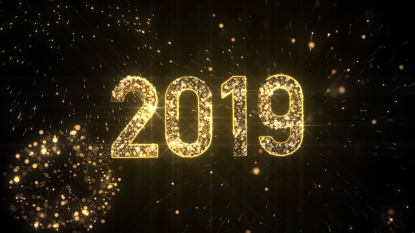 New Year 2019 Gold Background