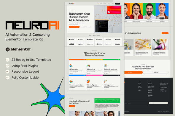 NeuroAI – AI Automation & Consulting Elementor Template Kit