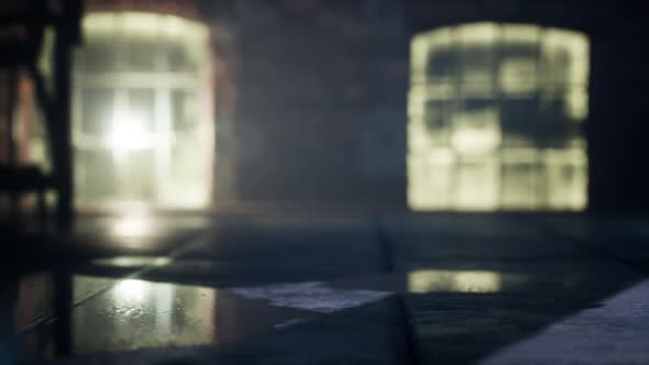 Frightening Abandoned Factory at Night alt