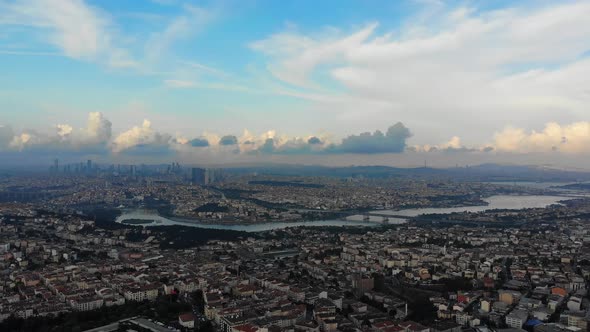 Istanbul Golden Horn Bosphorus Aerial View