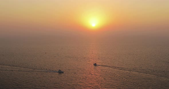 Sunset in the Sea in Dubai