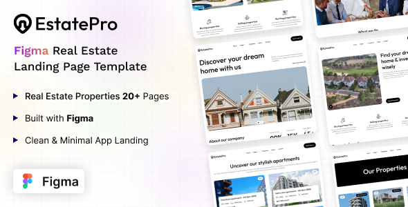 EstatePro - Figma Real Estate Landing Page Template