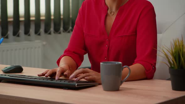 Typing and Looking at Camera