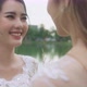 Asian Lesbian Married Couple Enjoying Romantic Moments Outside, Slow Motion. - VideoHive Item for Sale