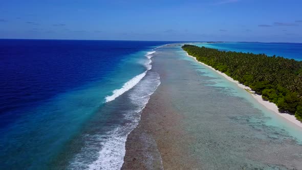 Top View of Beautiful Tropical Beach in the Ocean