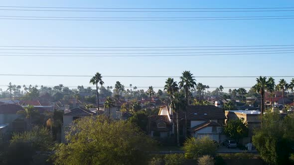 Urban American Cityscape Landscape in Scottsdale City, Arizona. Aerial