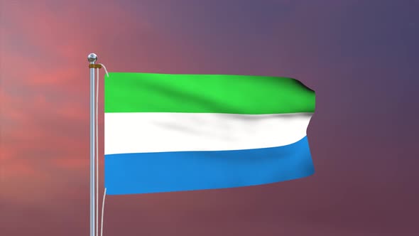 Sierra Leone Flag 4k