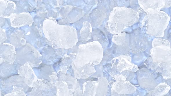 Super Slow Motion Shot of Falling Crushed Ice Background at 1000 Fps