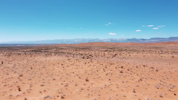 Karoo semi-desert in South Africa, continuous drone fly over