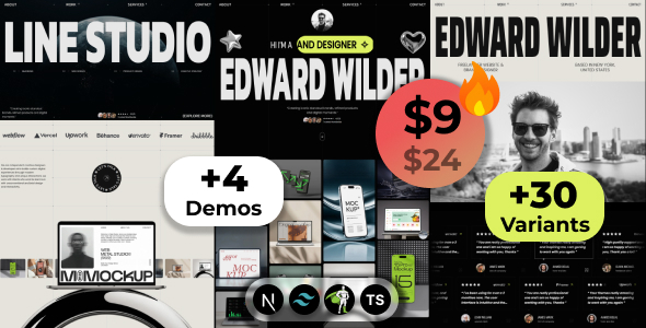 Linefolio - Creative Portfolio & Studio Next.js Template