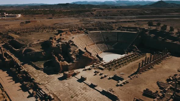 Aerial View Of The Ruins Of Ancient Timgad, Algeria