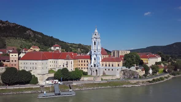 Panorama of Durnstein, Wachau Valley, Austria.