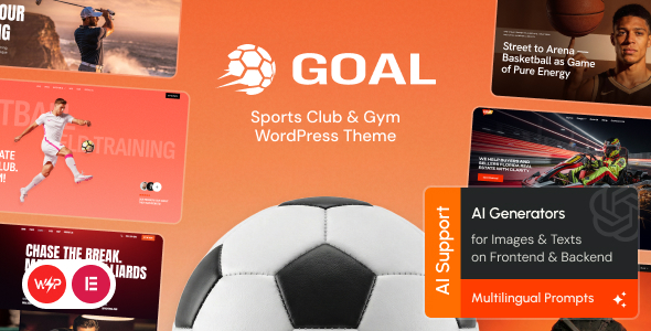 Goal - Sports WordPress Theme for Football, Basketball, Hockey, Golf