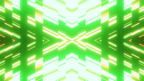Green Neon X Letter Show Background Vj Loop 4K