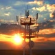 Aerial View of the Top of Telecommunication Tower Against Scenic Sunset - VideoHive Item for Sale