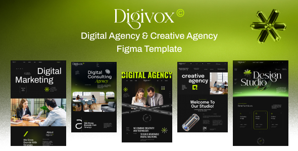 Digivox - Digital Agency & Creative Agency Figma Template
