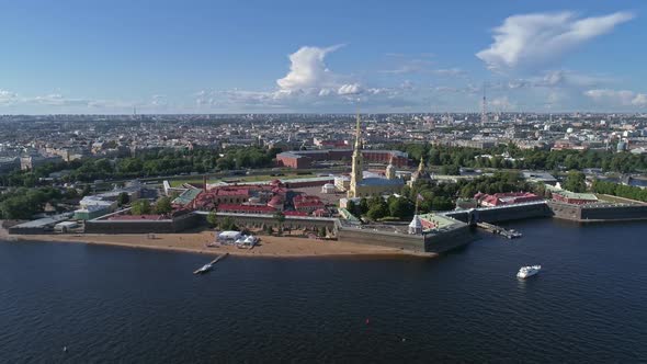 Flight Around Peter and Paul Fortress, Russia