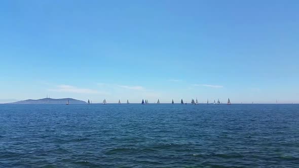 Sailboats by the shore, Caddebostan, Istanbul