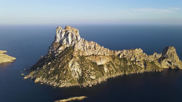 Aerial View of Es Vedra and Vedranell Islands Around Ibiza