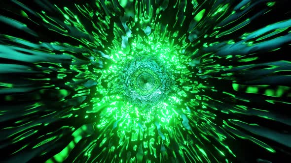 Green Liquid Tunnel Vj Loop Background HD