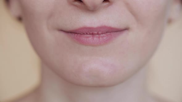 Smiling Mouth in Close-up