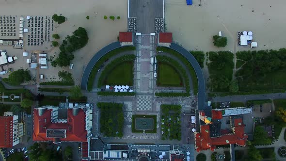 Aerial view of the cityscape of Sopot, Poland