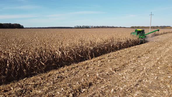 Harvesting a Corn Field