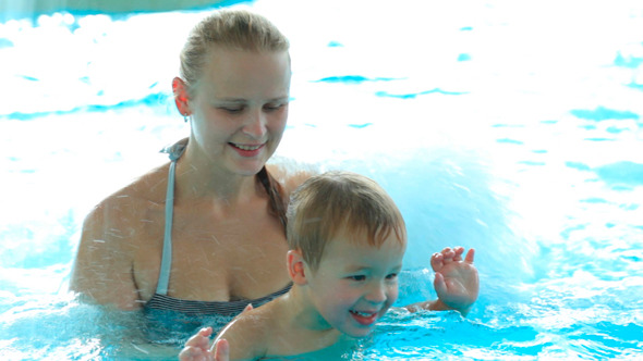Mother and Her Son in the Swimming Pool 3