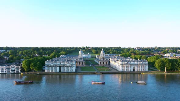 Greenwich Thames River Aerial Drone Sc02