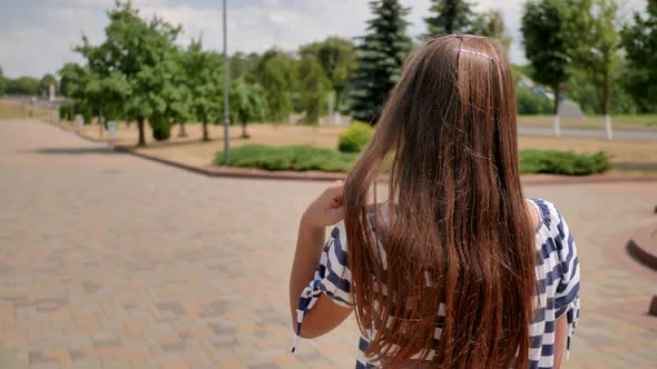 Young Teen Girl Posing on a Summer Day