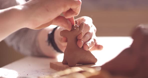 Sculpting of a Clay Toy