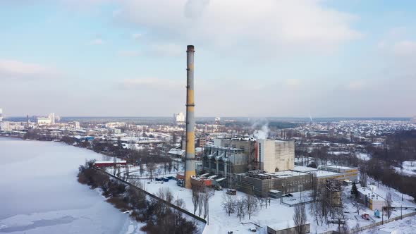 Garbage Incineration Plant at the Winter