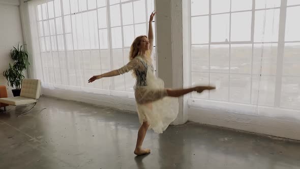 Beautiful Ballerina In Slow Motion