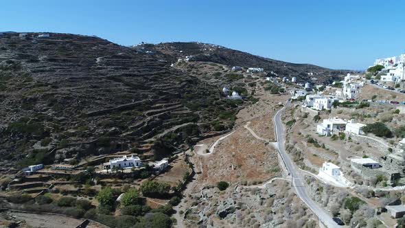 Village of Seralia on the island of Sifnos in the Cyclades in Greece