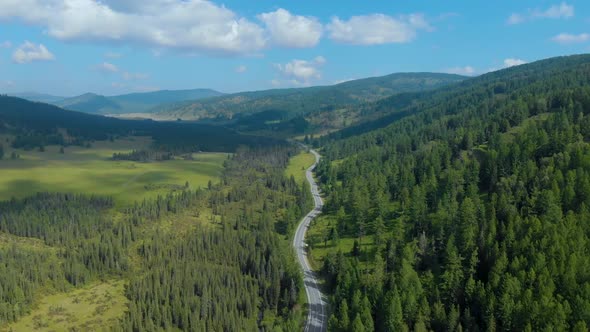 Chuysky Trakt Road in the Altai Mountains