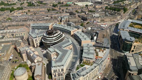 St James Quarter Drone Video 4k Edinburgh Scotland Uk